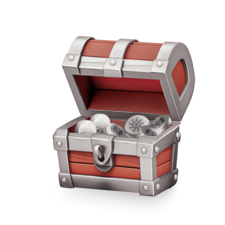 case with silver coins